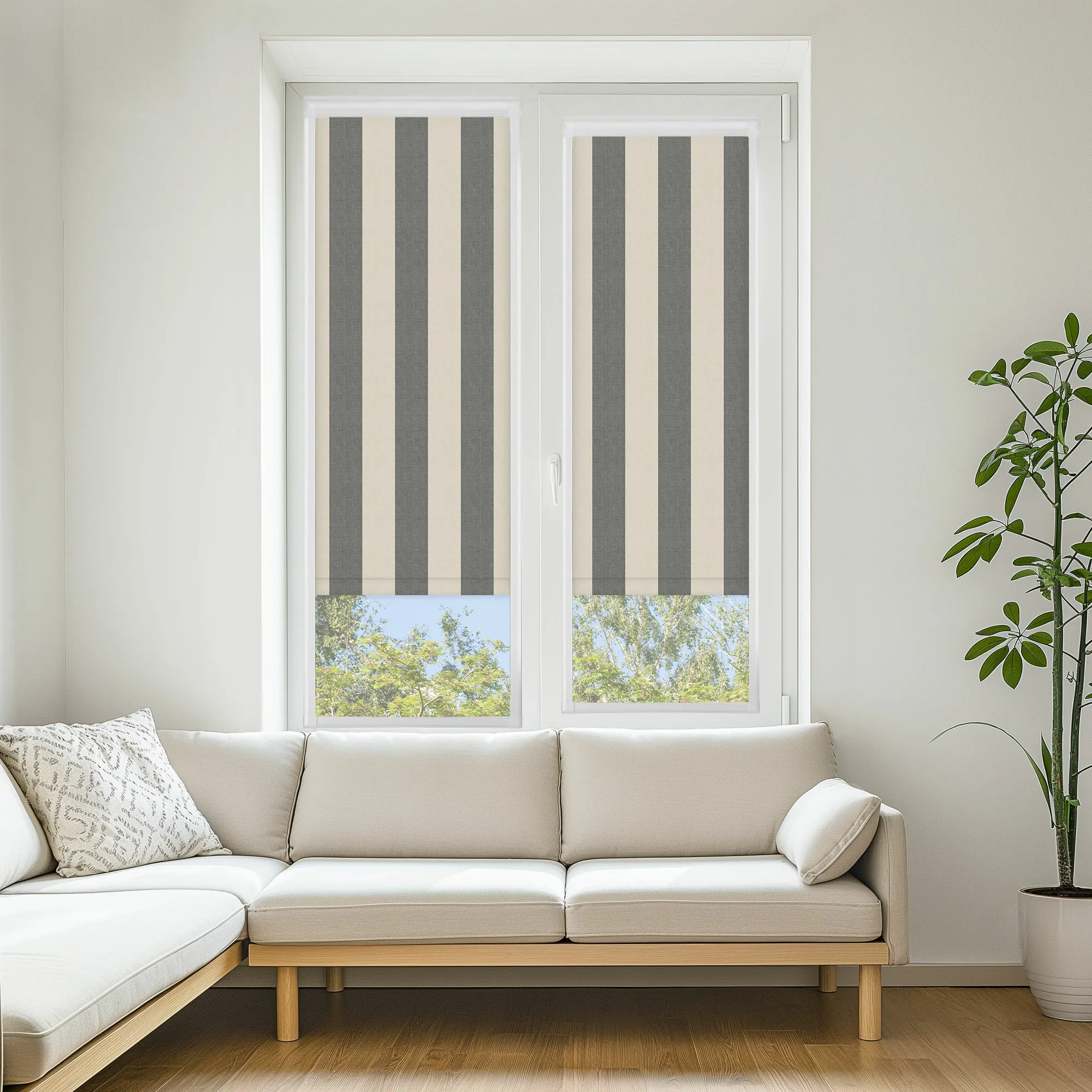 PF ROLL BRIGHTON STRIPE BO CHARCOAL